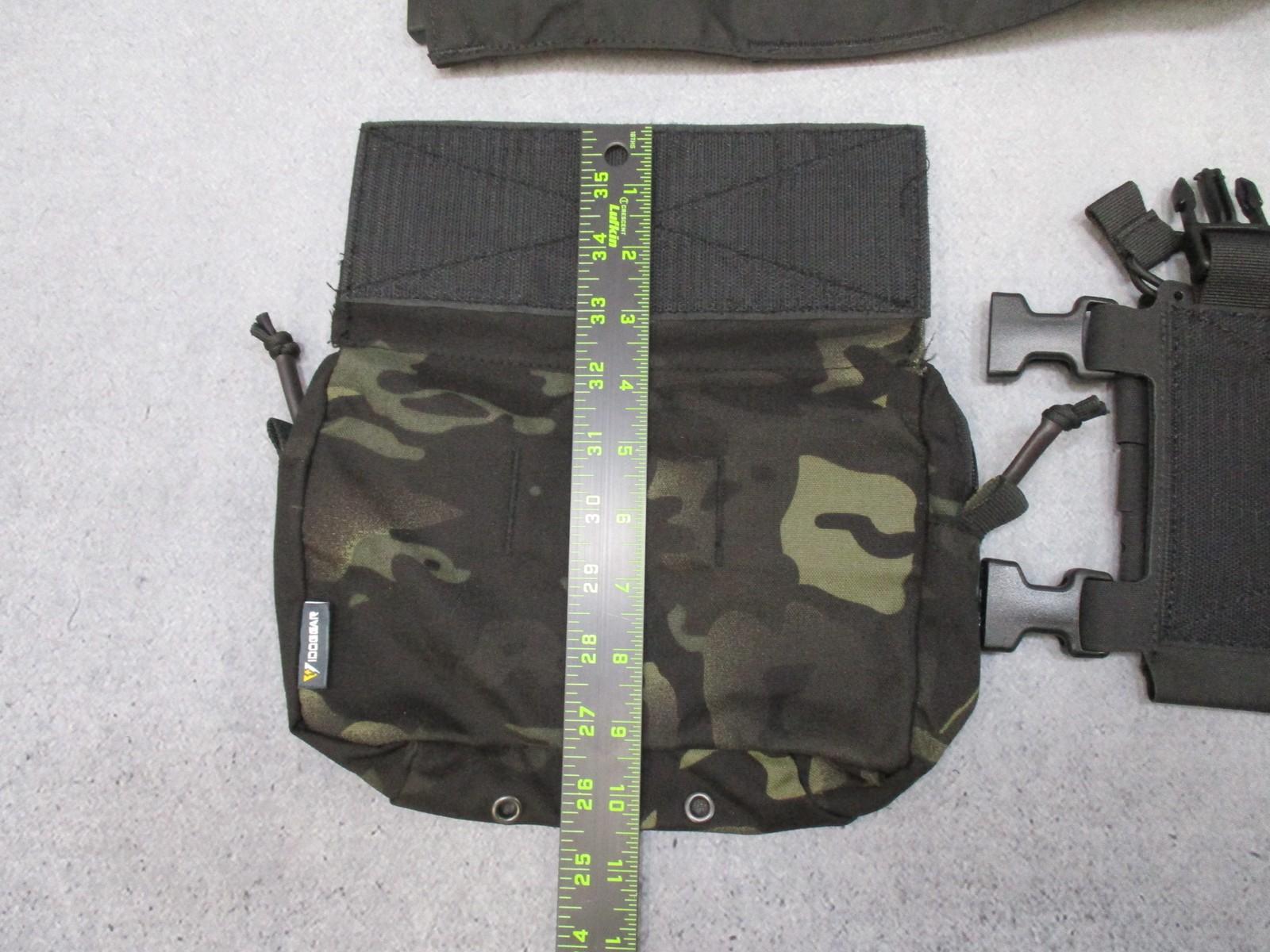Modular Tactical Chest Rig / Black Placard System w/ Dangler Pouch Multicam Blk - Centex Military Gear