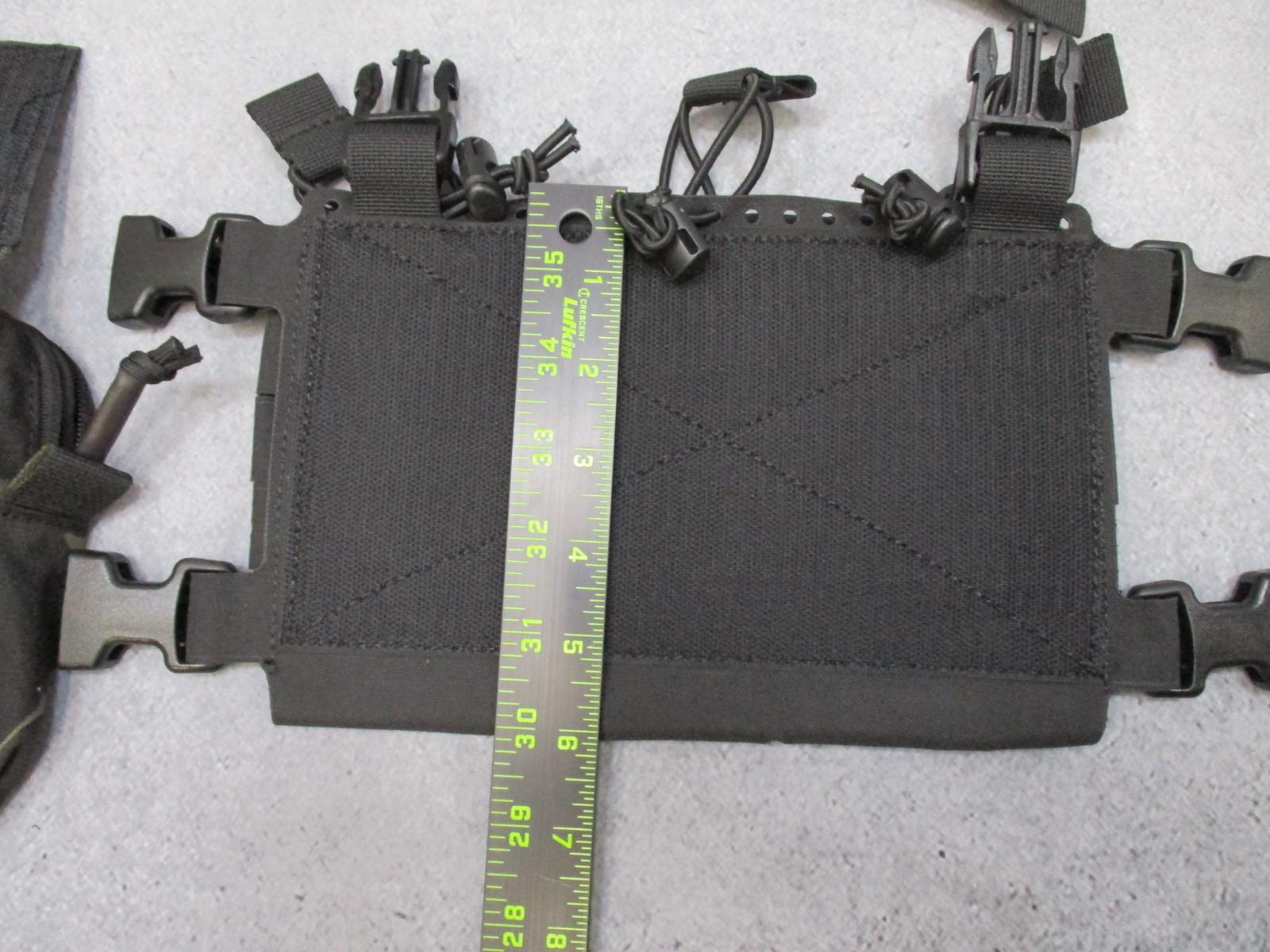 Modular Tactical Chest Rig / Black Placard System w/ Dangler Pouch Multicam Blk - Centex Military Gear