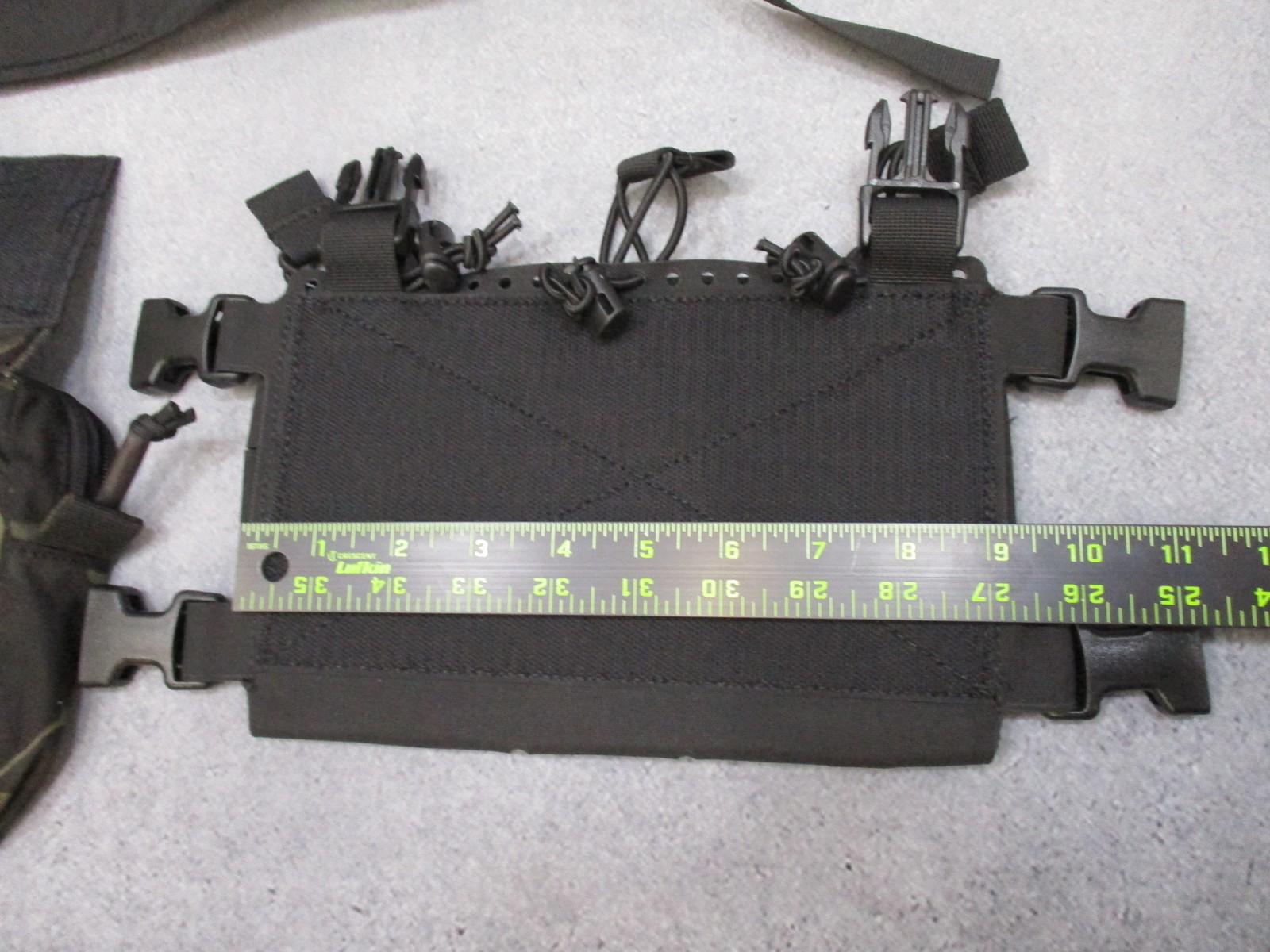 Modular Tactical Chest Rig / Black Placard System w/ Dangler Pouch Multicam Blk - Centex Military Gear