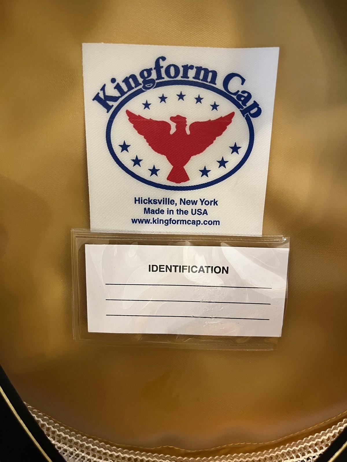 US Army Officer Dress Blues Hat Kingform Cap Size 7 3/8 Gold Braid Emblem - Centex Military Gear