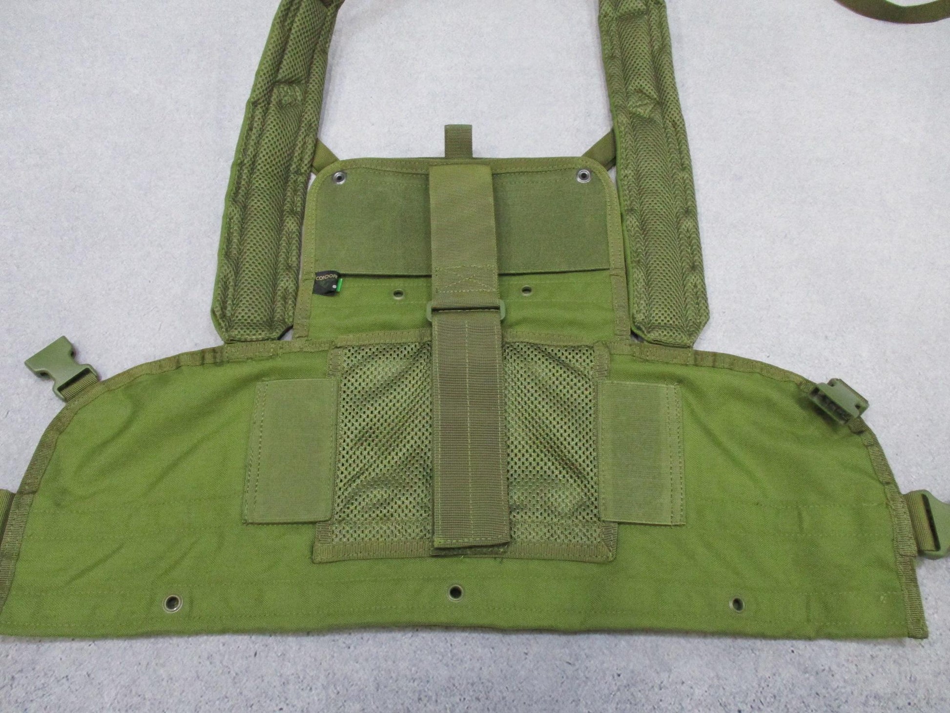 Condor Rhodesian Style Chest Rig OD Green MOLLE Tactical Plate Carrier Harness - Centex Military Gear