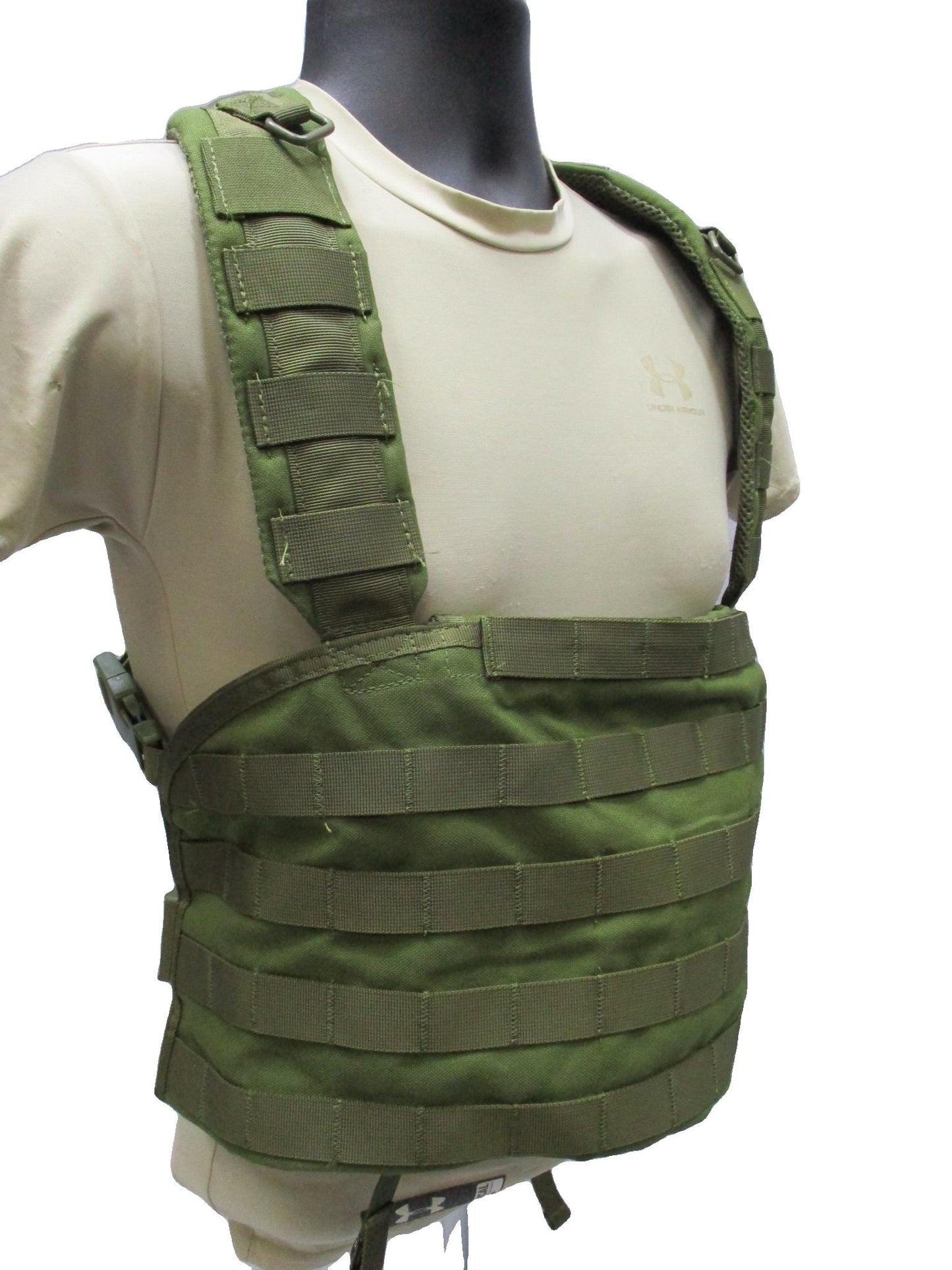 Condor Rhodesian Style Chest Rig OD Green MOLLE Tactical Plate Carrier Harness - Centex Military Gear