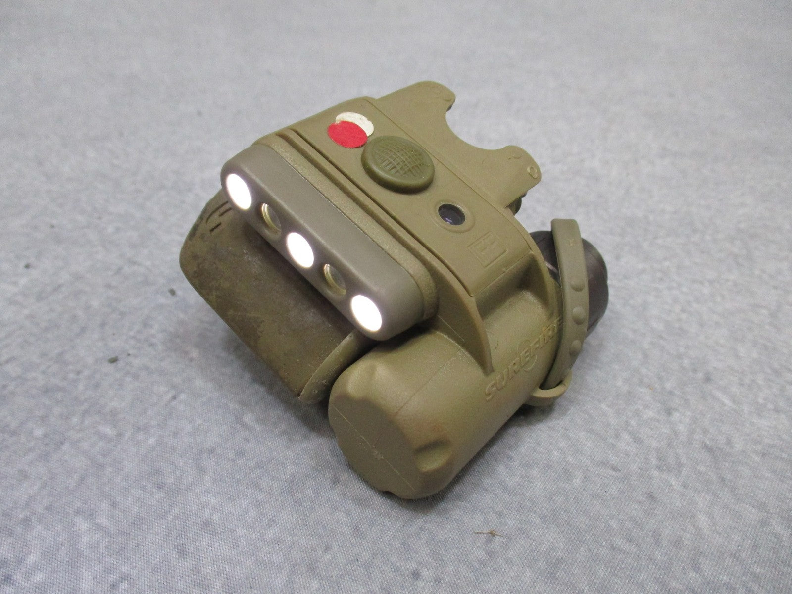 SureFire HL1-C-TN Helmet Light White/Red IR Strobe ACH/MICH Mount Tan Used - Centex Military Gear
