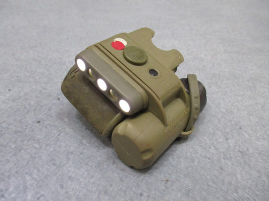 SureFire HL1-C-TN Helmet Light White/Red IR Strobe ACH/MICH Mount Tan Used - Centex Military Gear