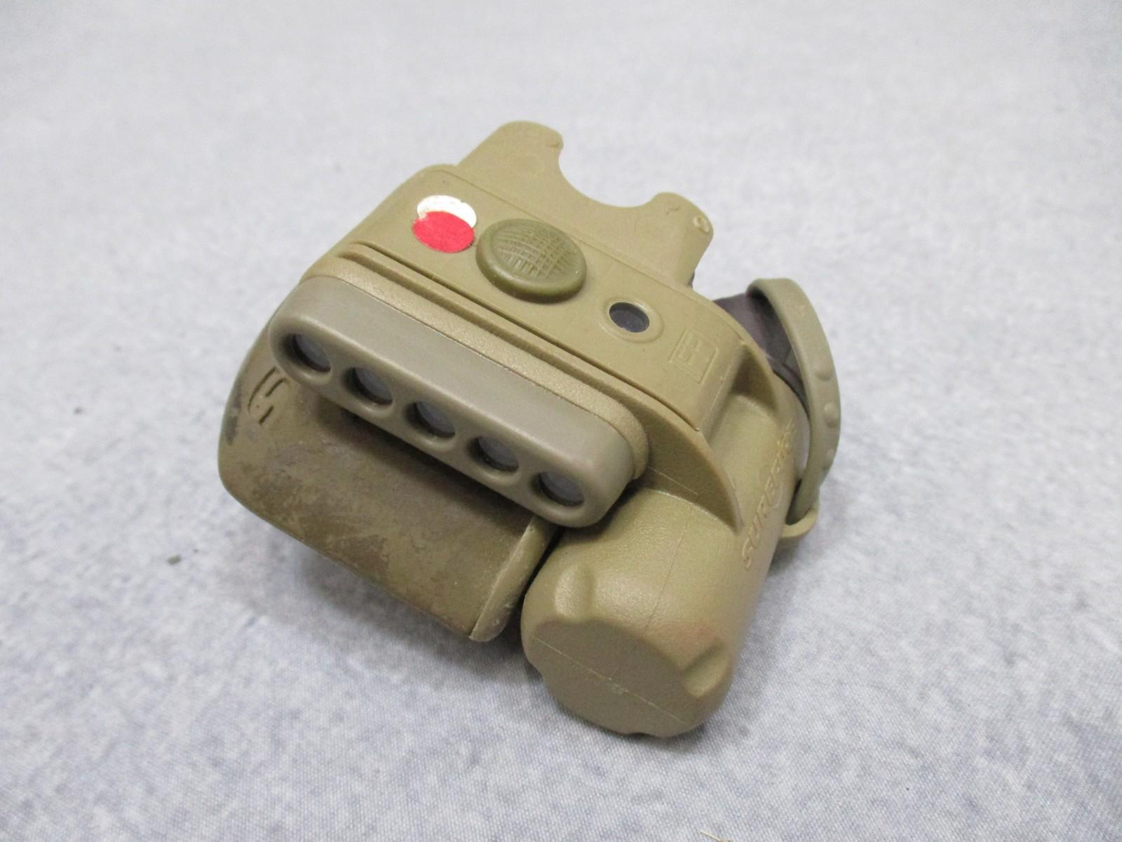 SureFire HL1-C-TN Helmet Light White/Red IR Strobe ACH/MICH Mount Tan Used - Centex Military Gear