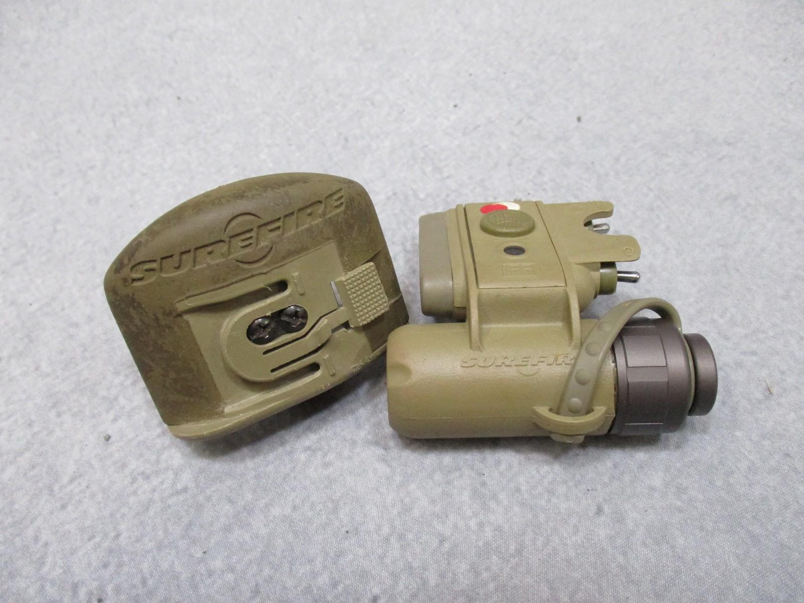 SureFire HL1-C-TN Helmet Light White/Red IR Strobe ACH/MICH Mount Tan Used - Centex Military Gear