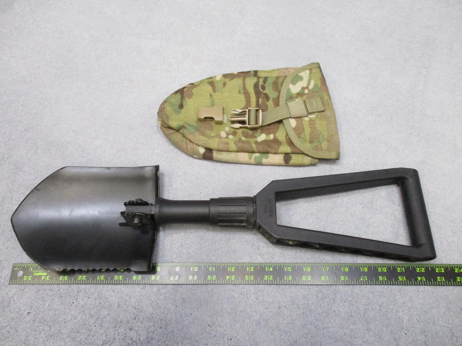 Gerber E-Tool Folding Shovel Camping Entrenching Tool w/ MOLLE Pouch Serrated - Centex Military Gear