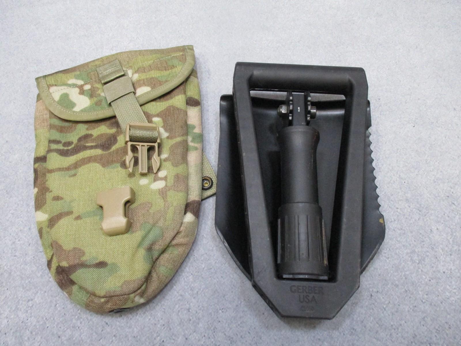 Gerber E-Tool Folding Shovel Camping Entrenching Tool w/ MOLLE Pouch Serrated - Centex Military Gear
