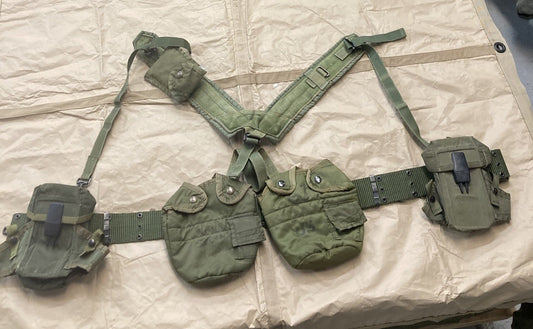 Alice Gear Set Web Belt Kit Jungle Warfare USGI Size Large Old Style Belt - Centex Military Gear