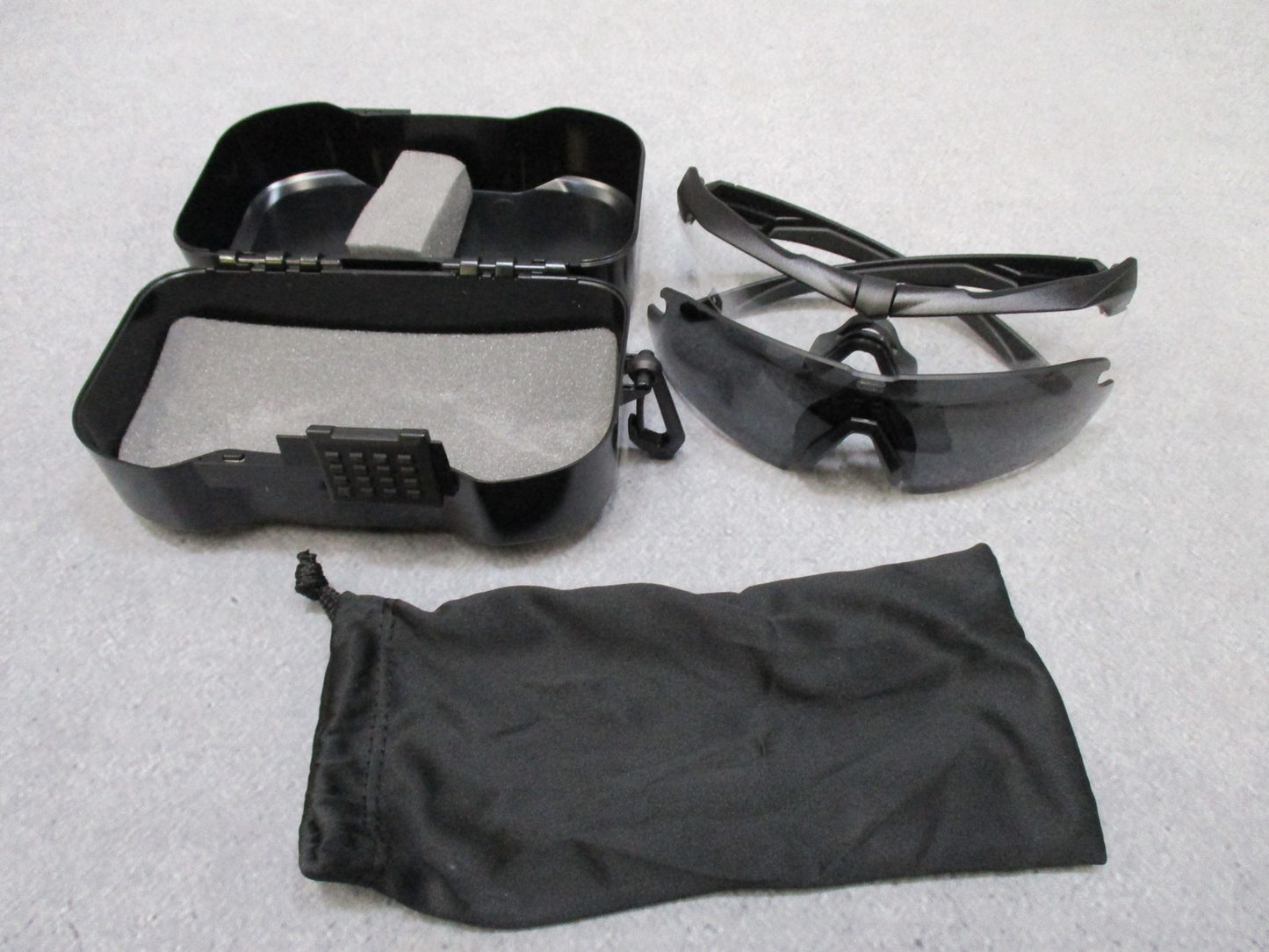 ESS Crossbow Ballistic Eyeshield Safety Glasses w/ Case & Pouch - Used Excellent - Centex Military Gear