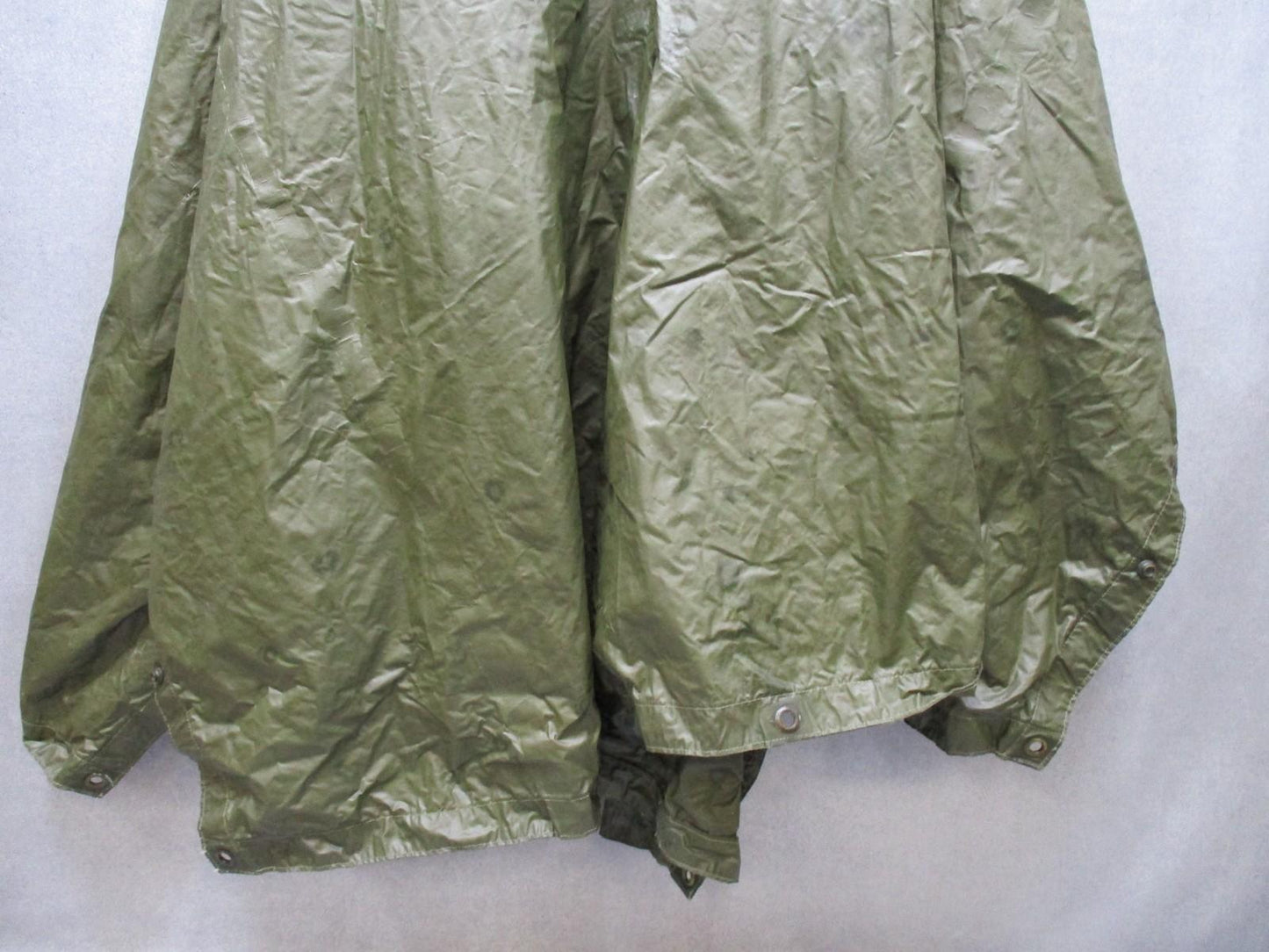 Military Rubberized Rain Poncho Cape Olive Drab Shelter Half Style Drawstring - Centex Military Gear