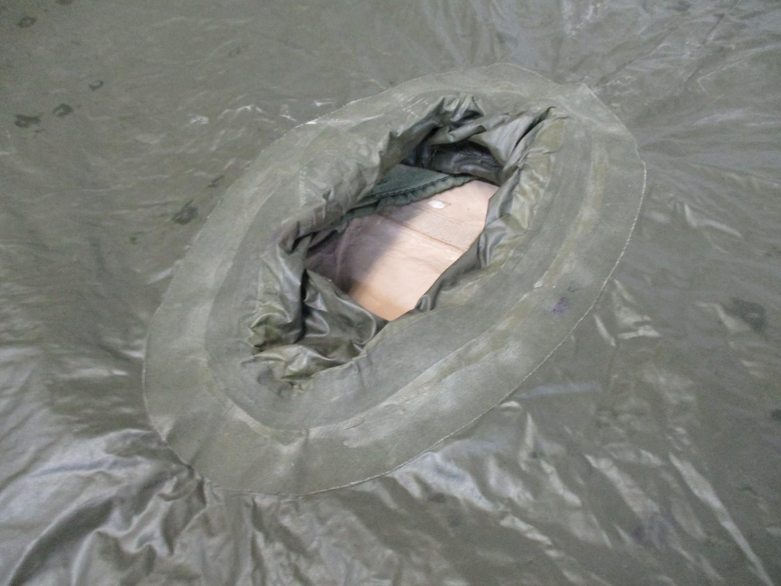 Military Rubberized Rain Poncho Cape Olive Drab Shelter Half Style Drawstring - Centex Military Gear