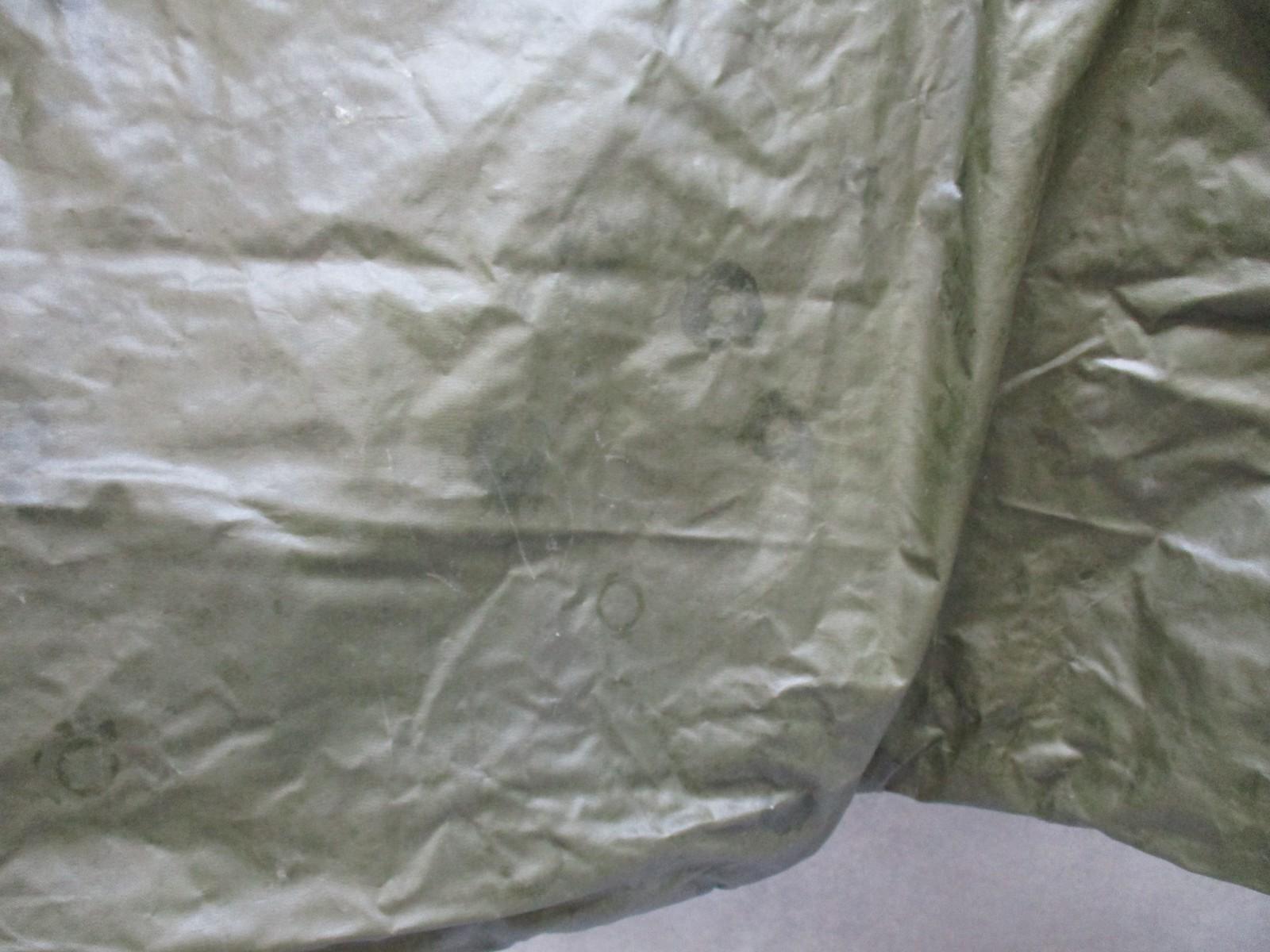 Military Rubberized Rain Poncho Cape Olive Drab Shelter Half Style Drawstring - Centex Military Gear