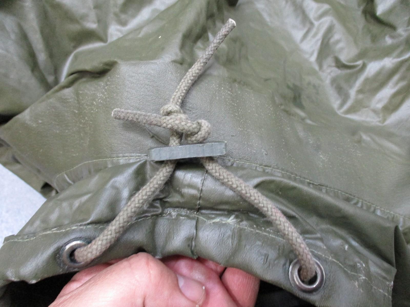 Military Rubberized Rain Poncho Cape Olive Drab Shelter Half Style Drawstring - Centex Military Gear