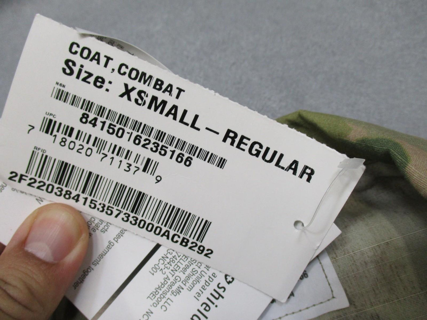 MultiCam Scorpion OCP ACU jacket and pants set in XS-Regular by Centex Military Gear, featuring military camo pattern.