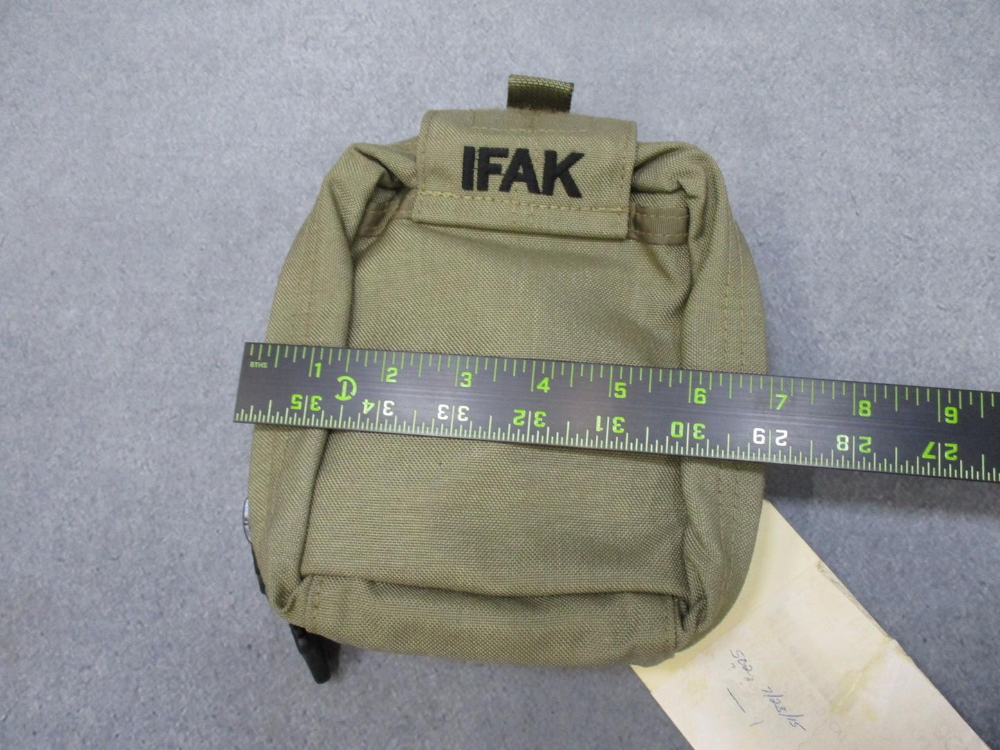 Centex Military Gear IFAK Pouch, tactical MOLLE compatible medical kit bag in olive green with multiple compartments.