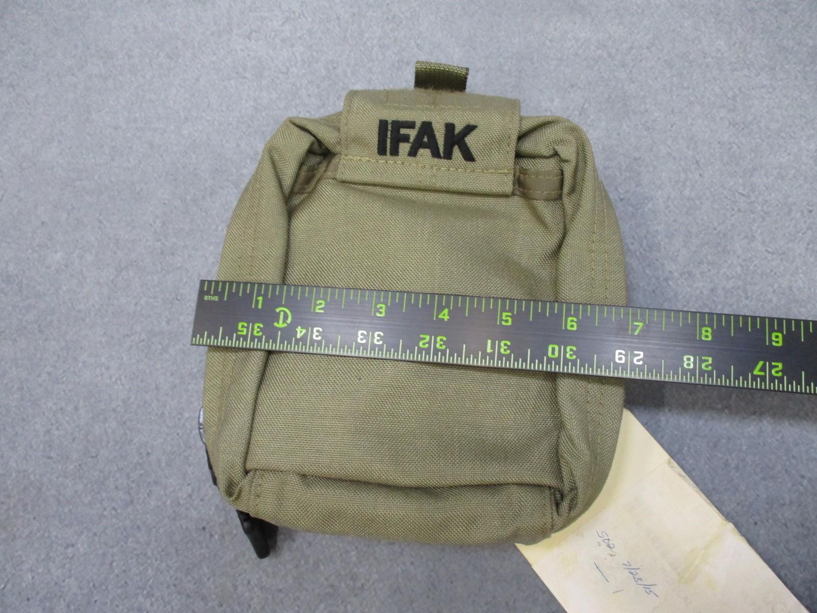Centex Military Gear IFAK Pouch, tactical MOLLE compatible medical kit bag in olive green with multiple compartments.