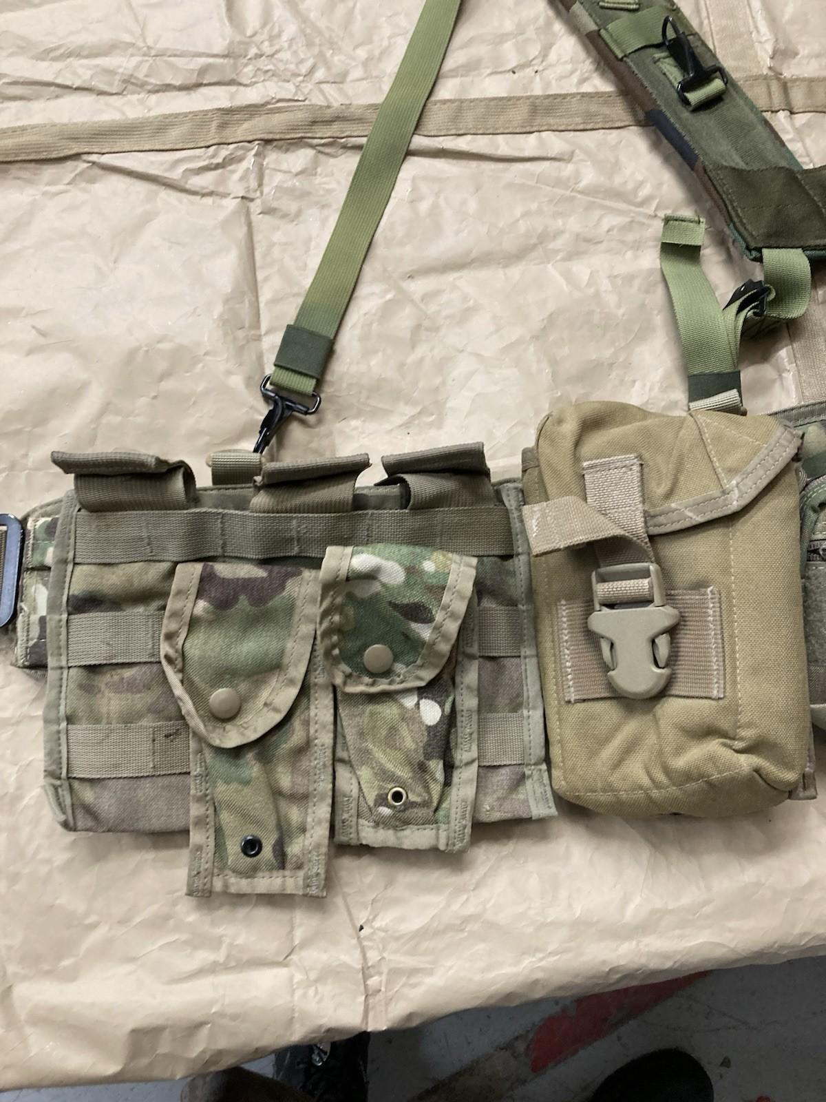 Centex Military Gear OCP Multicam tactical battle belt set with USGI duty belt and jungle rig for military and tactical use.