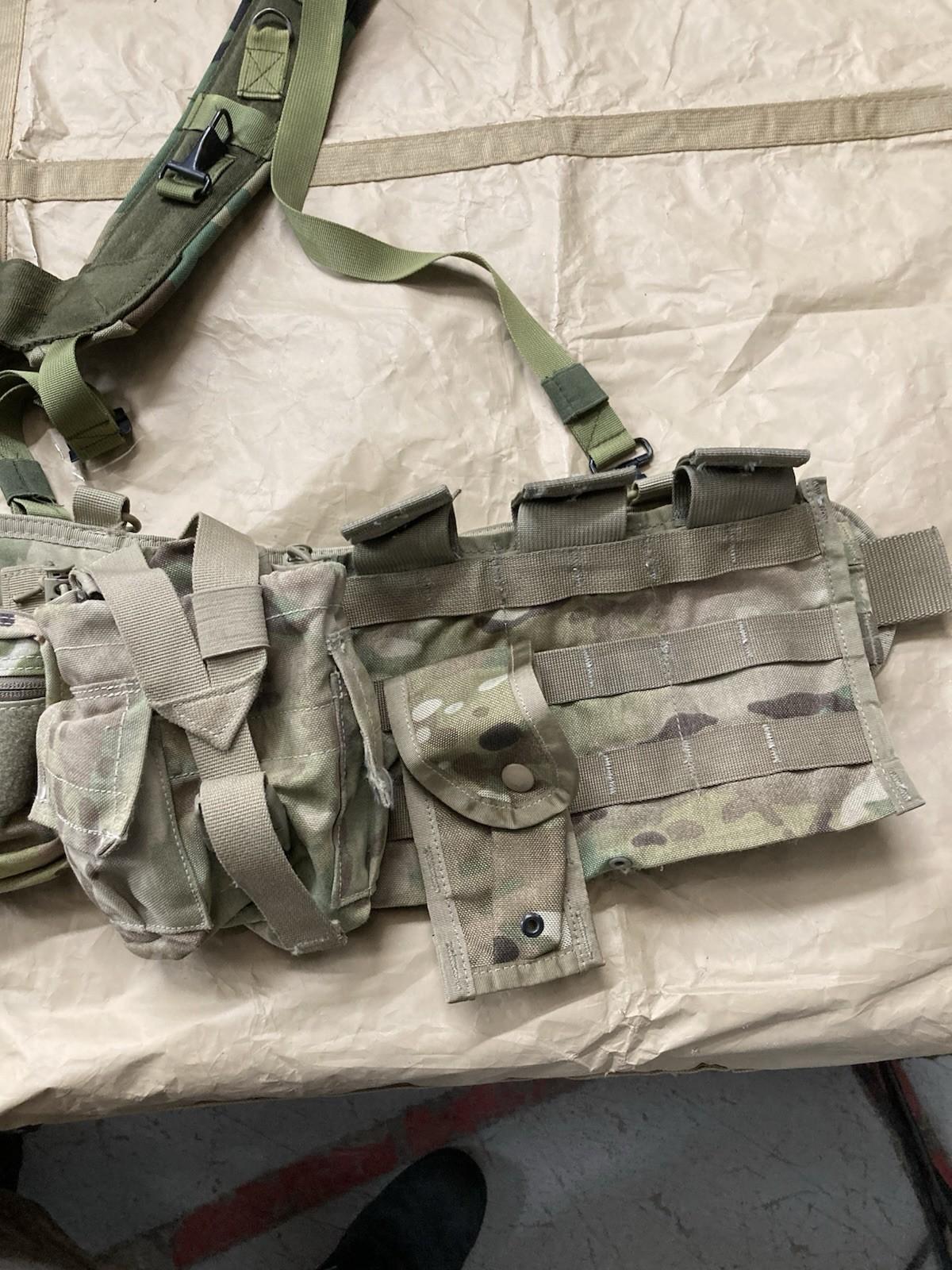 Centex Military Gear OCP Multicam Battle Belt Set with USGI tactical jungle duty belt and gear rig, military-style tactical gear.