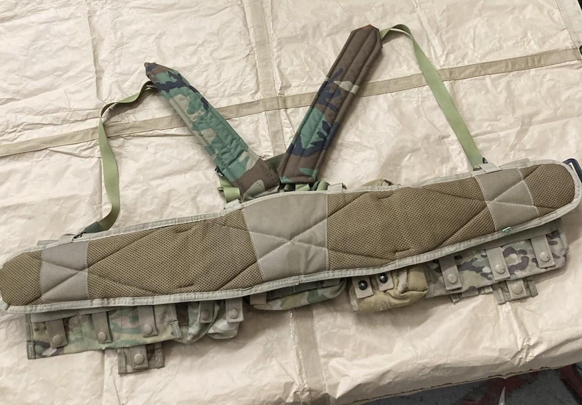 Centex Military Gear OCP Multicam tactical battle belt set with duty belt and jungle rig, USGI military-style tactical gear.