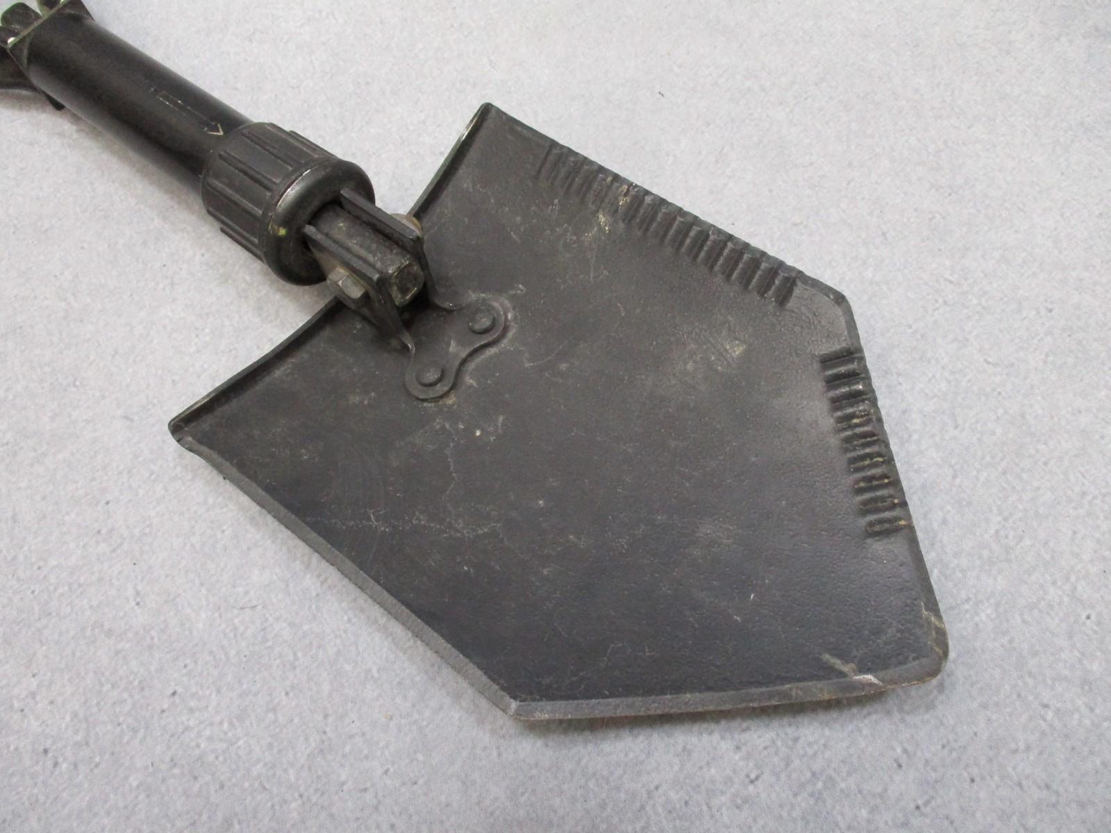 Centex Military Gear Ames folding shovel with pouch, serrated edge, U.S. military camping and hiking E-Tool for outdoor use.