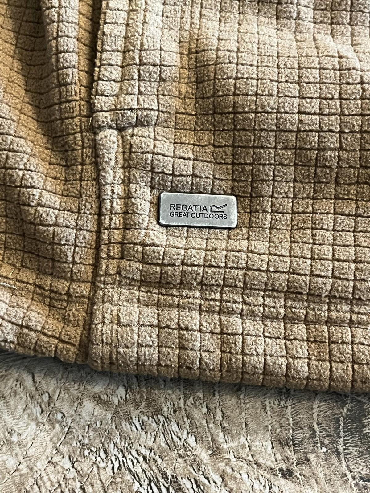 Men's Regatta Great Outdoors fleece waffle jacket in Coyote Tan, size L, full zip, by Centex Military Gear, shown on model.