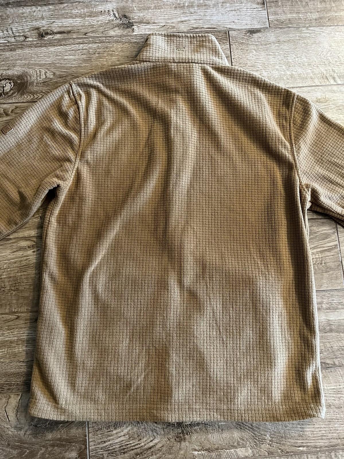 Men's Regatta Great Outdoors fleece waffle jacket in size L, full zip, in coyote tan, by Centex Military Gear.