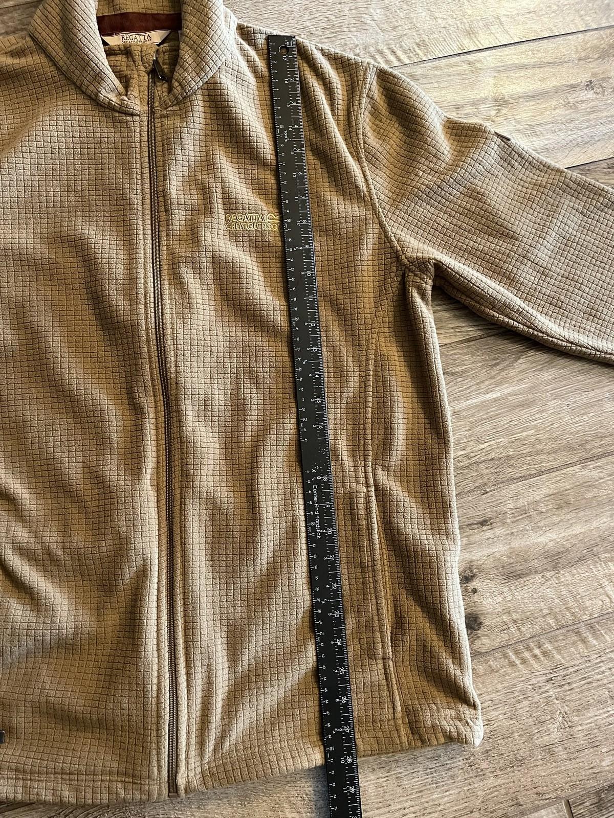 Men's Regatta Great Outdoors fleece waffle jacket in Coyote Tan, size L, full zip, by Centex Military Gear