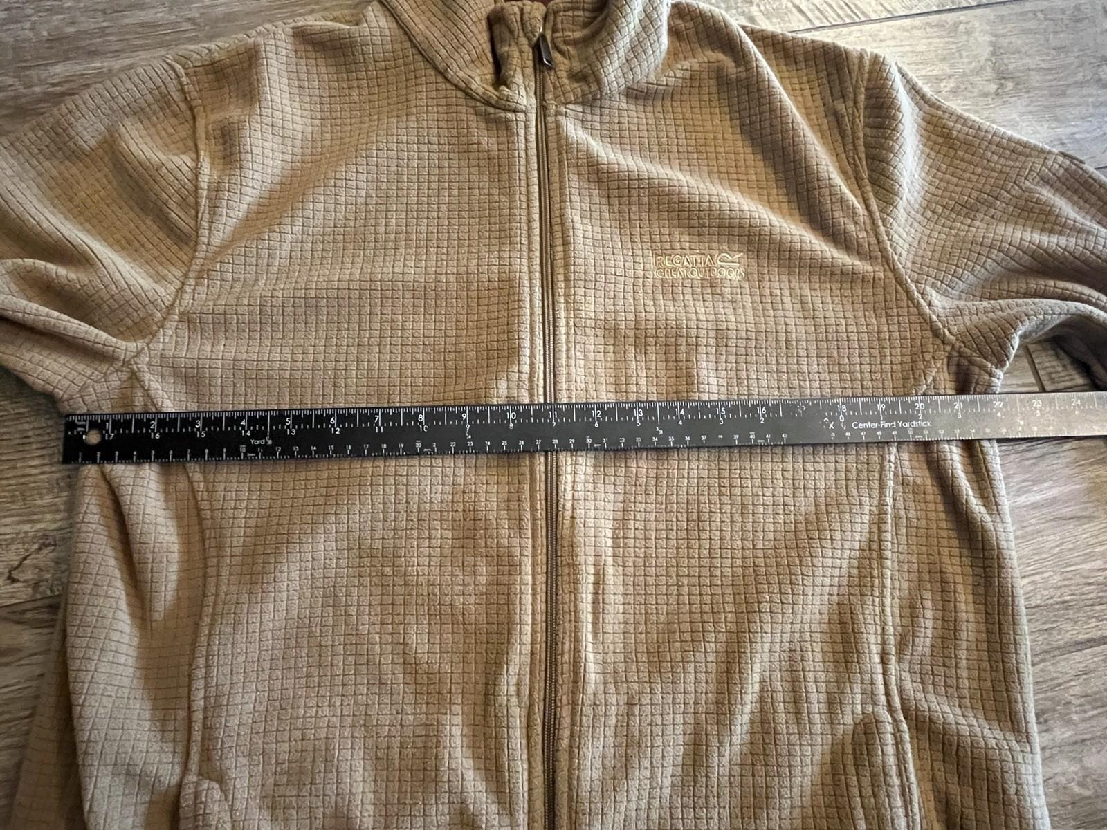 Men's Regatta Great Outdoors fleece waffle jacket in size L, full zip, Coyote Tan, by Centex Military Gear.