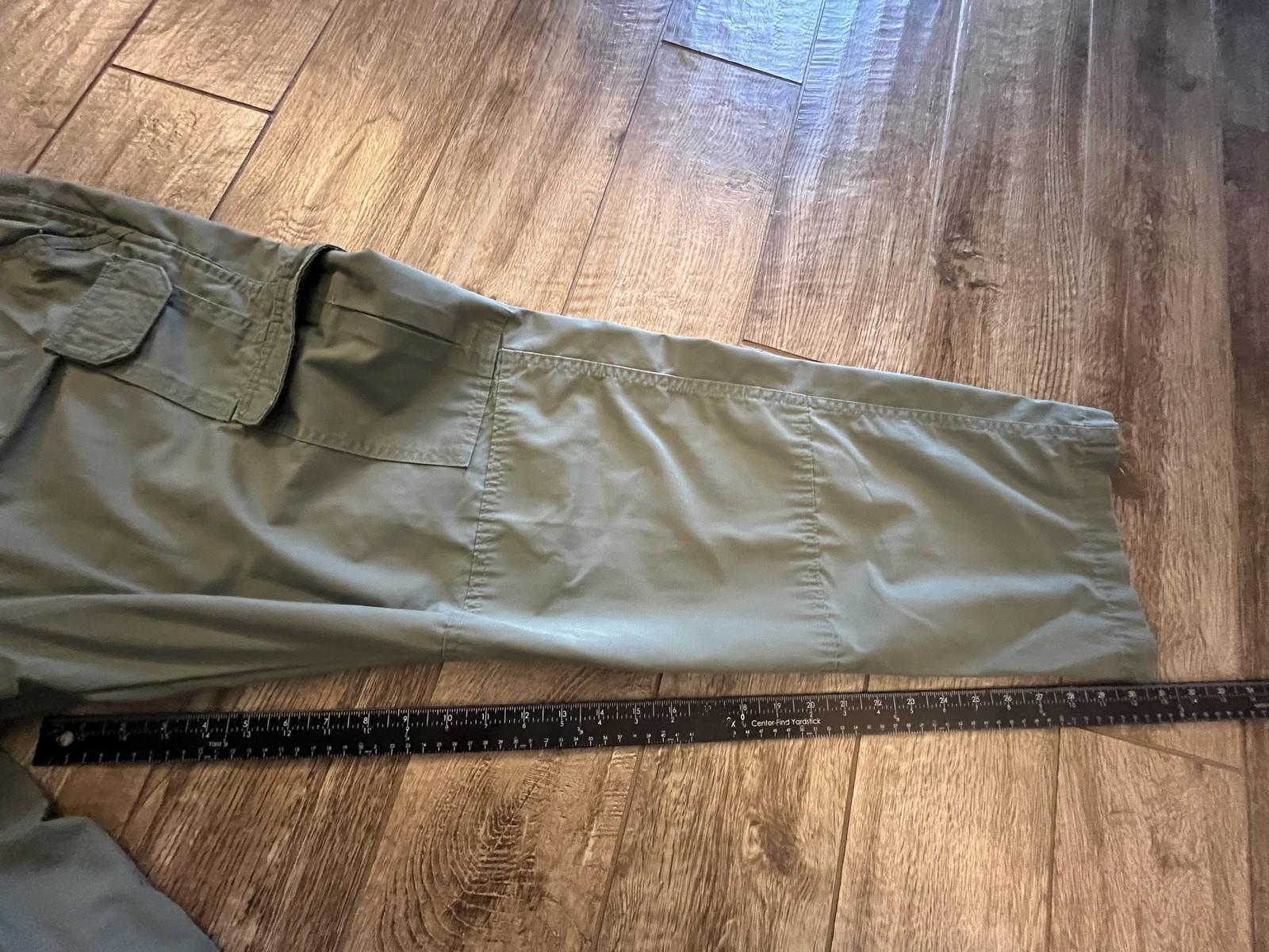 Men's Propper tactical cargo pants in olive drab ripstop fabric, size 36/34, featuring multiple cargo pockets and durable design.