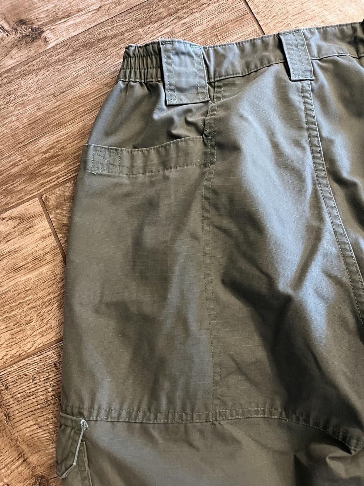 Men's Propper Tactical Pants in olive drab ripstop fabric, size 36/34, with cargo pockets and durable military-style design.