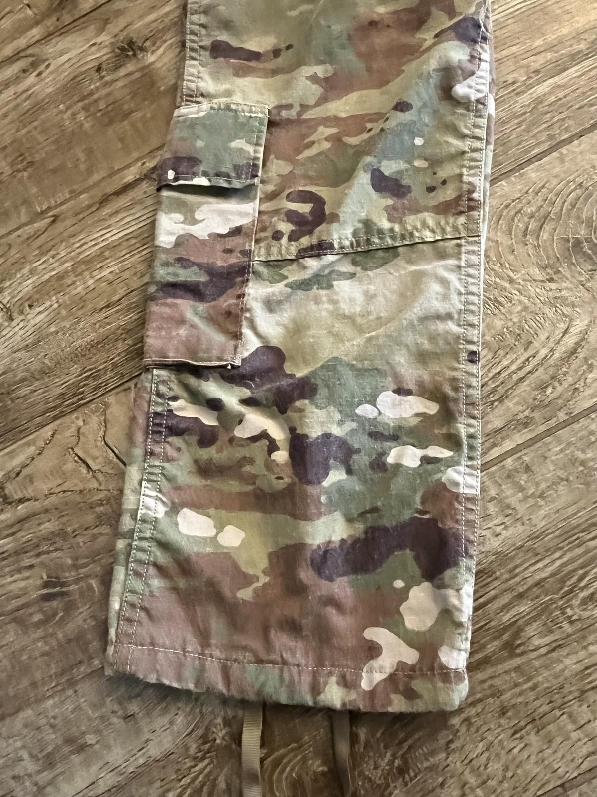 US Army OCP Scorpion combat uniform female FR cargo pants, size 28 regular, made by Centex Military Gear.