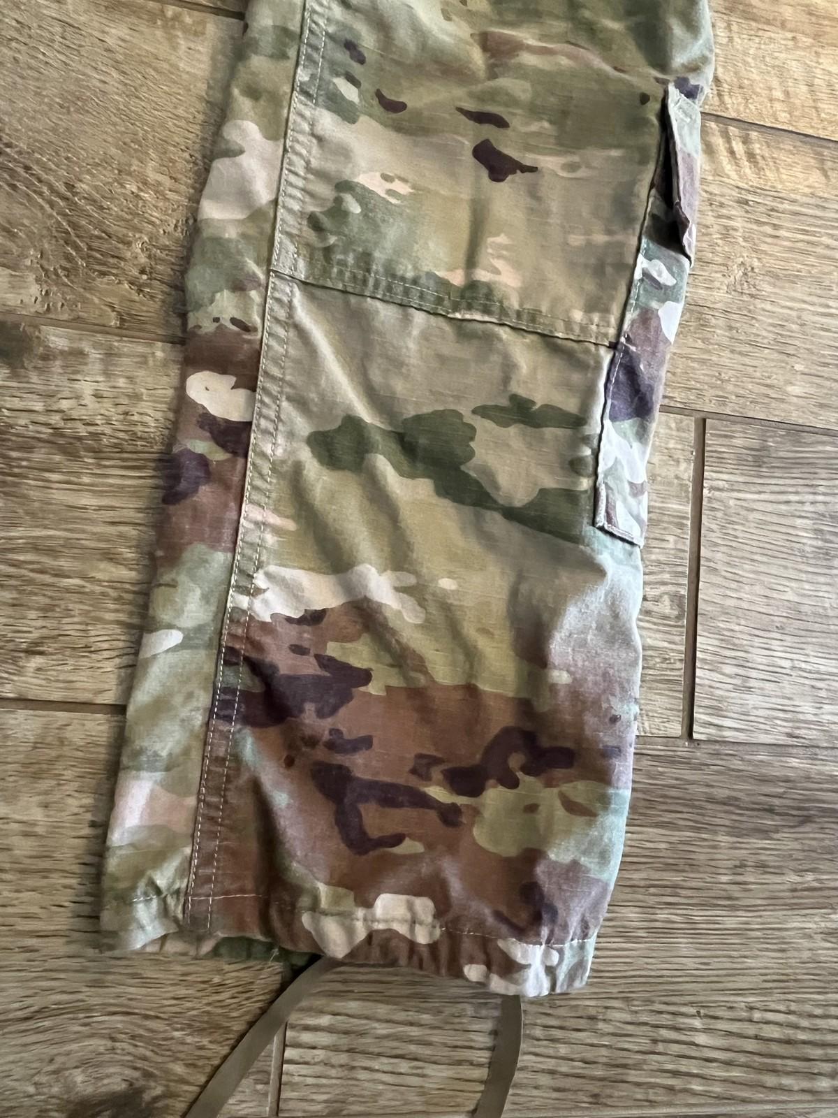 Female US Army OCP Scorpion combat uniform cargo pants by Centex Military Gear, size 28 regular, with multiple pockets and tactical design.