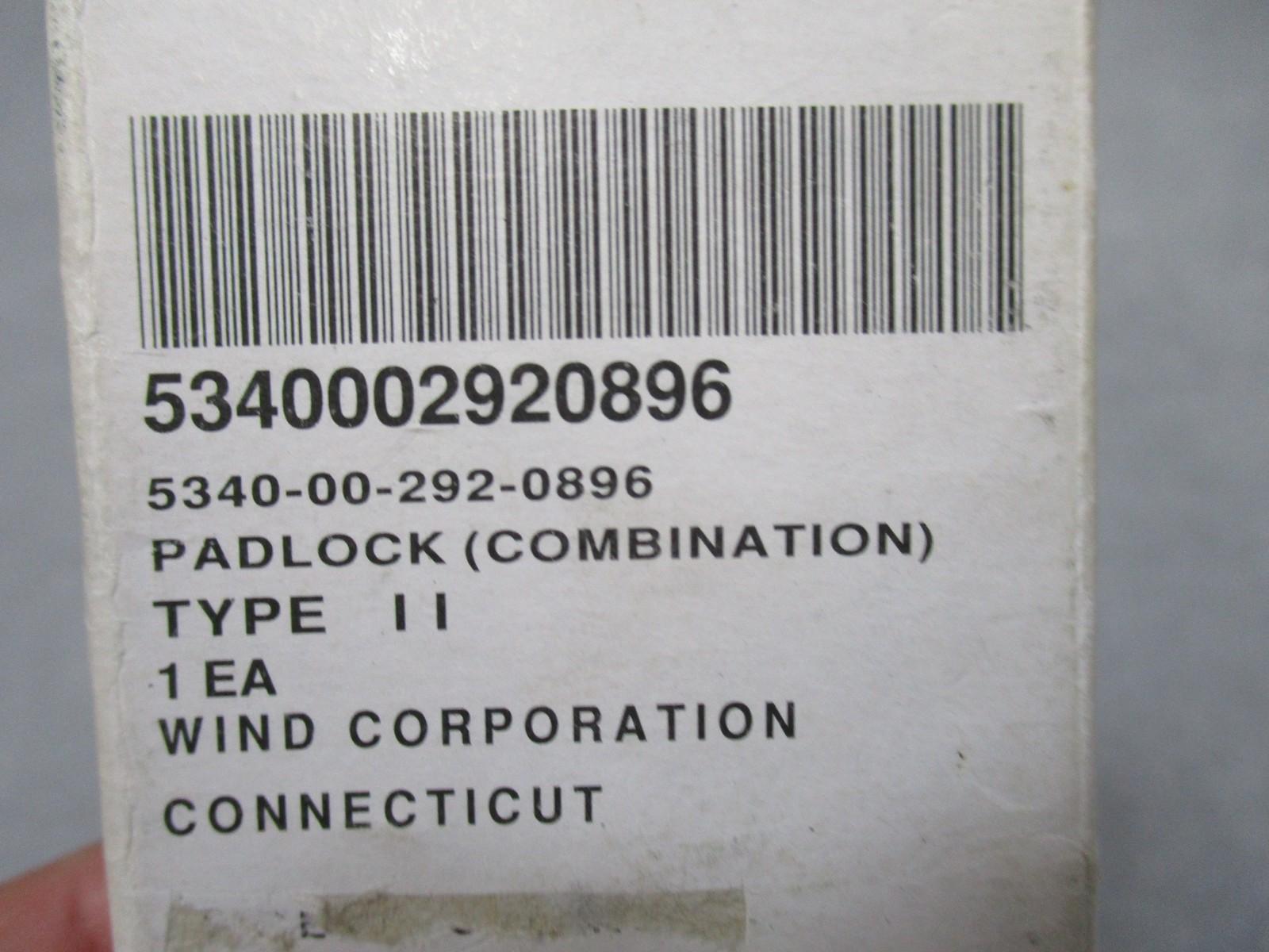 US Army Wind Type II combination padlock with hardened shackle and metal security lock by Centex Military Gear.