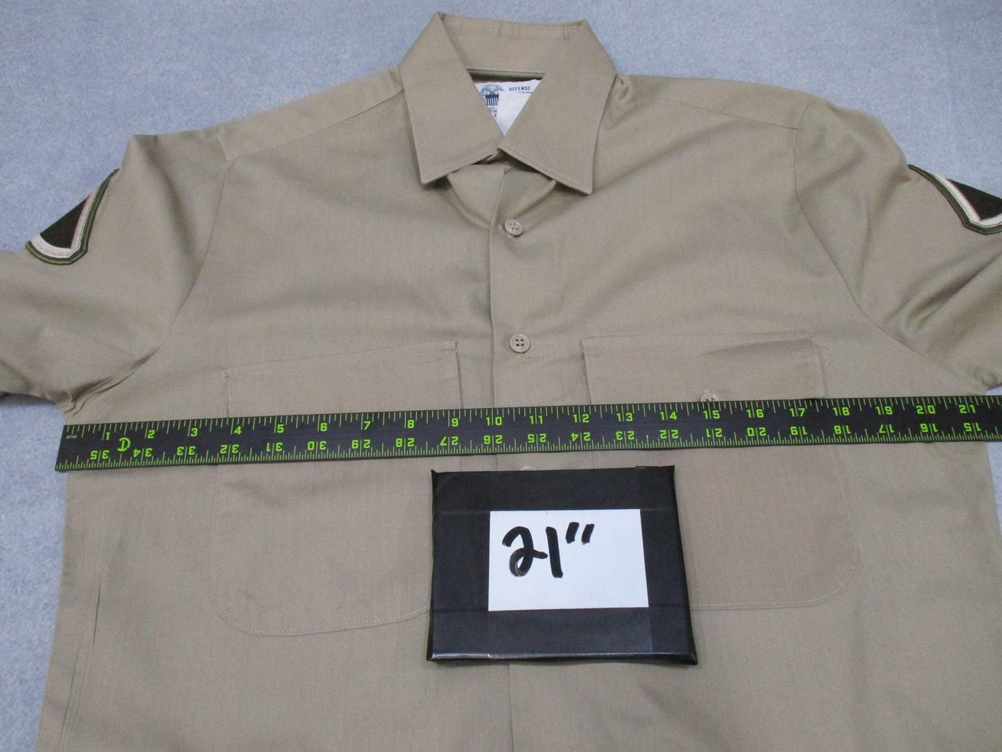 US Army AGSU Heritage Tan short sleeve shirt by Centex Military Gear, featuring military service uniform details and a front view.