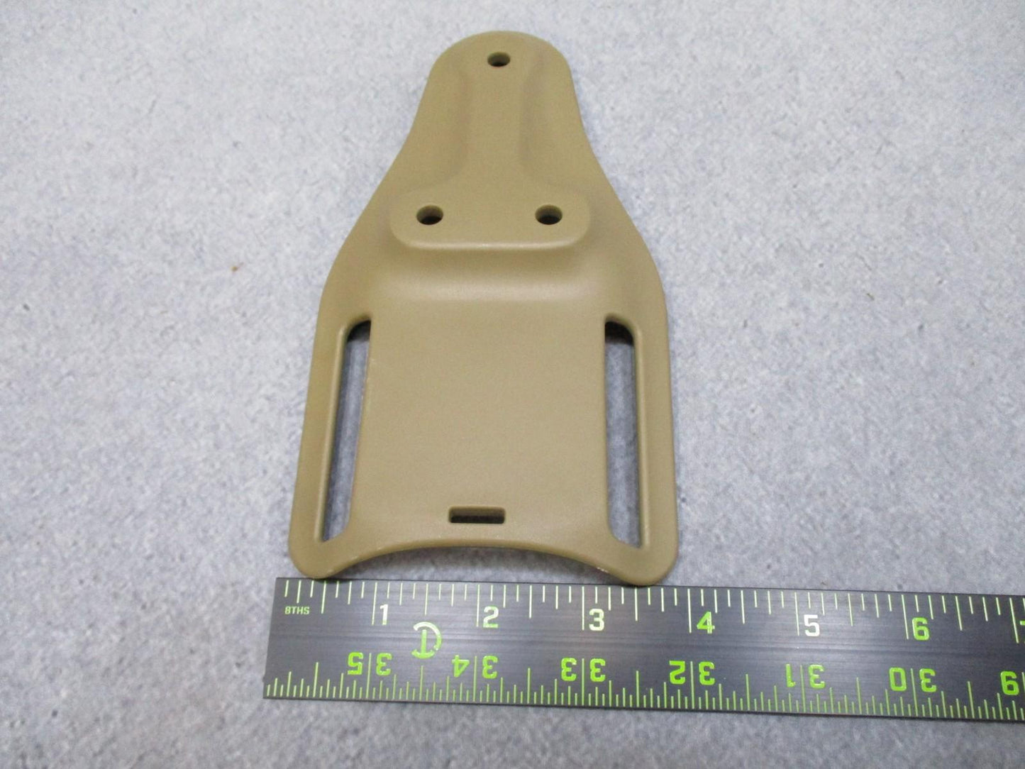 Centex Military Gear Safariland duty belt holster mount plate in FDE tan, tactical belt adapter with 2-inch slot for tactical gear.