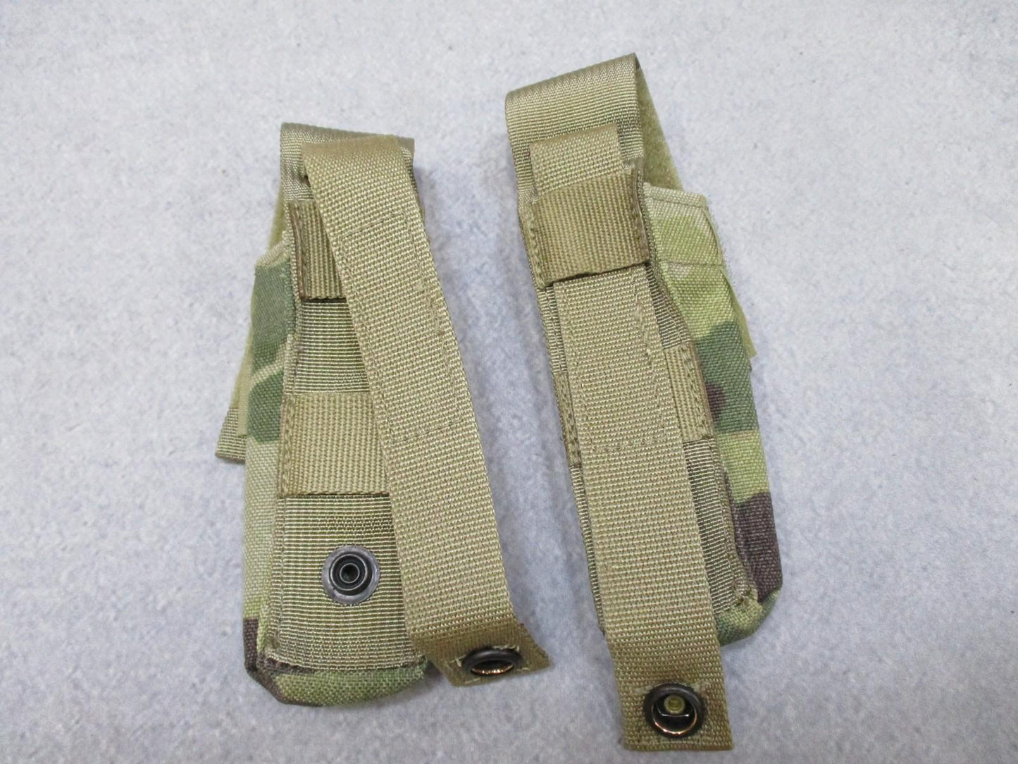 Set of two Centex Military Gear USGI MOLLE II 9mm magazine pouches in OCP Multicam, designed for tactical gear attachment.