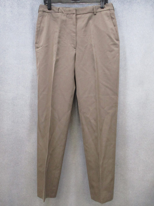US Army AGSU women's heritage brown dress uniform slacks with tailored fit and military style, size 14, by Centex Military Gear.