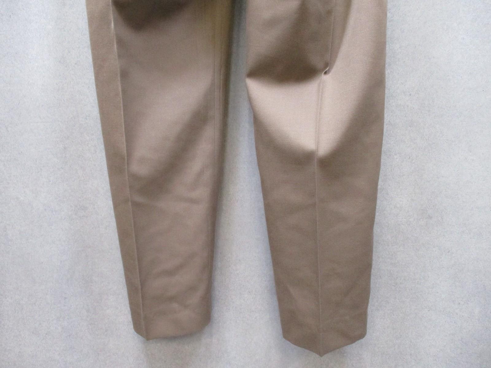US Army AGSU dress uniform pants in athletic brown for men, size 39L, by Centex Military Gear, shown on a hanger.