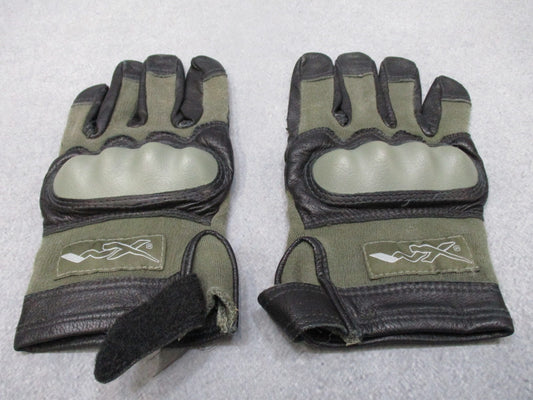 Centex Military Gear Wiley X Combat CAG-1 tactical gloves in foliage green, XL size, leather with hard padded knuckles.