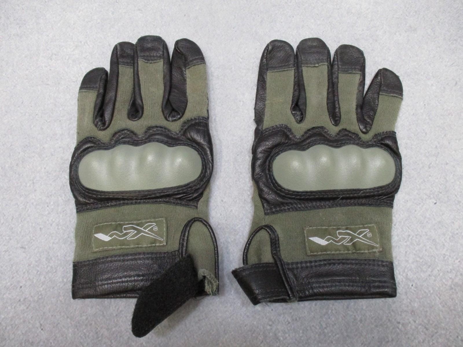 Centex Military Gear Wiley X Combat CAG-1 tactical gloves in foliage green with leather, hard padded knuckles, and XL size.