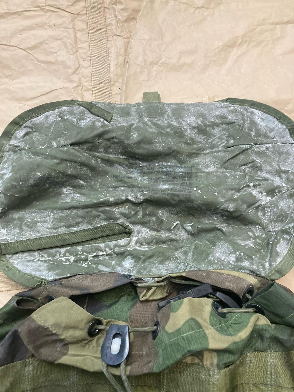 Woodland camouflage Alice Pack radio bag from Centex Military Gear, a tactical assault pack with multiple compartments and rugged design.