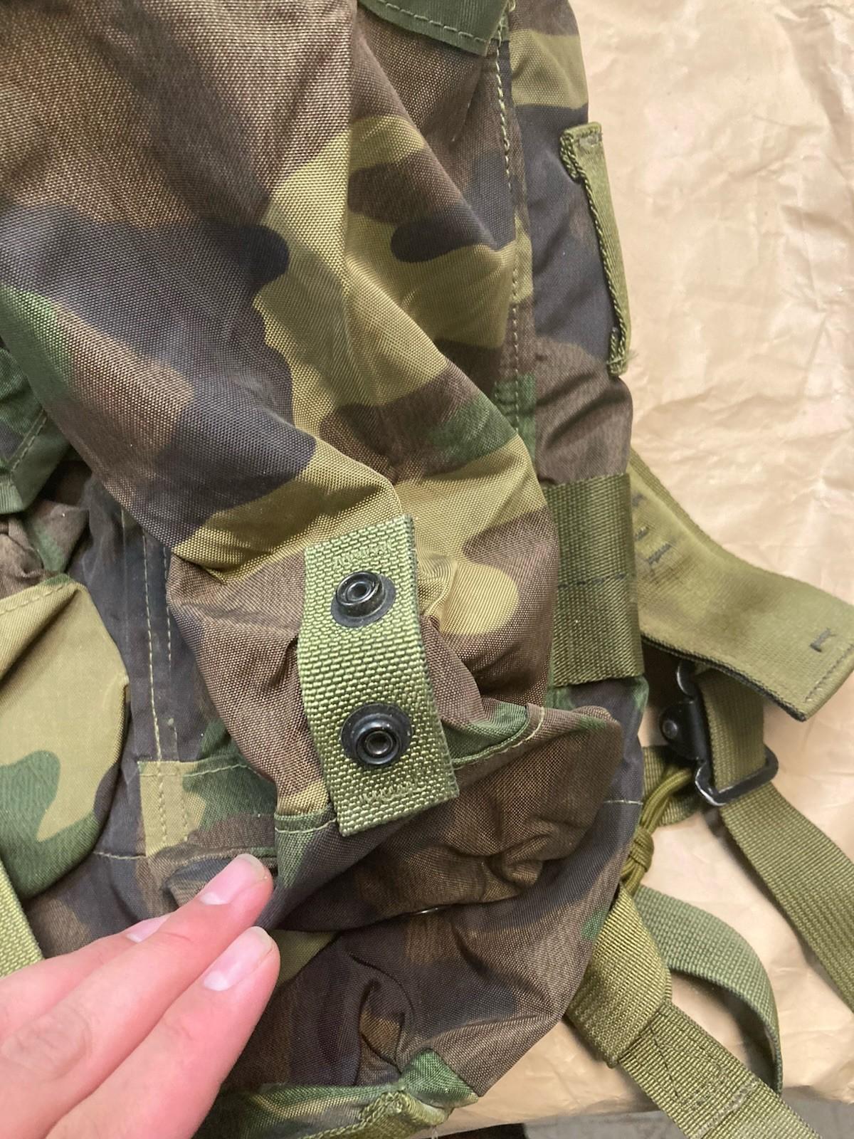 Centex Military Gear Alice Pack Radio Bag in woodland camouflage, tactical assault day pack with multiple compartments