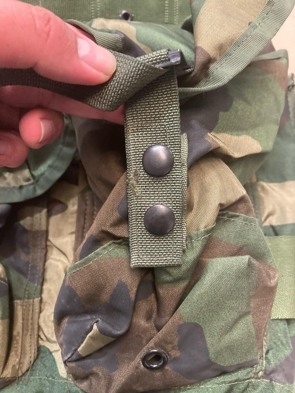 Centex Military Gear Alice Pack M81 Woodland tactical assault bag with multiple compartments and adjustable straps.