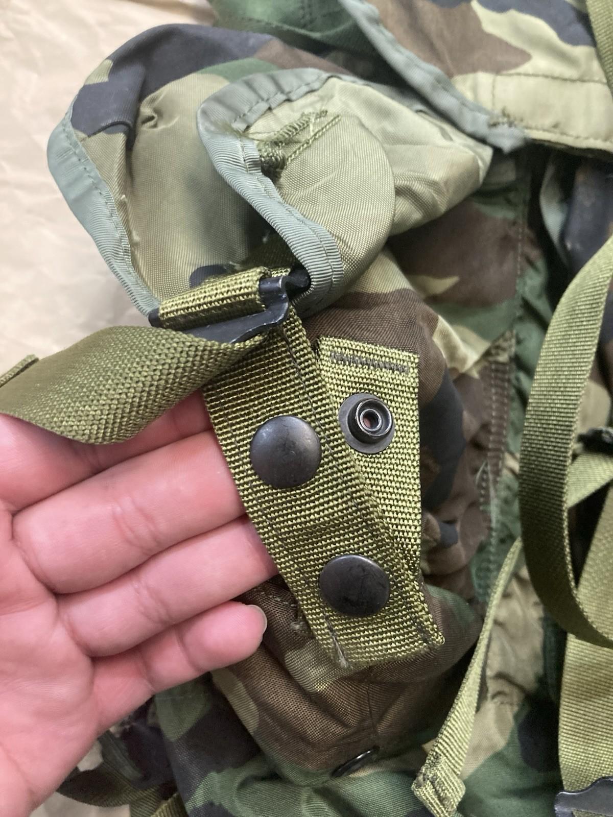 Woodland camo Alice Pack tactical backpack with radio carrying case by Centex Military Gear, durable M81 military design.