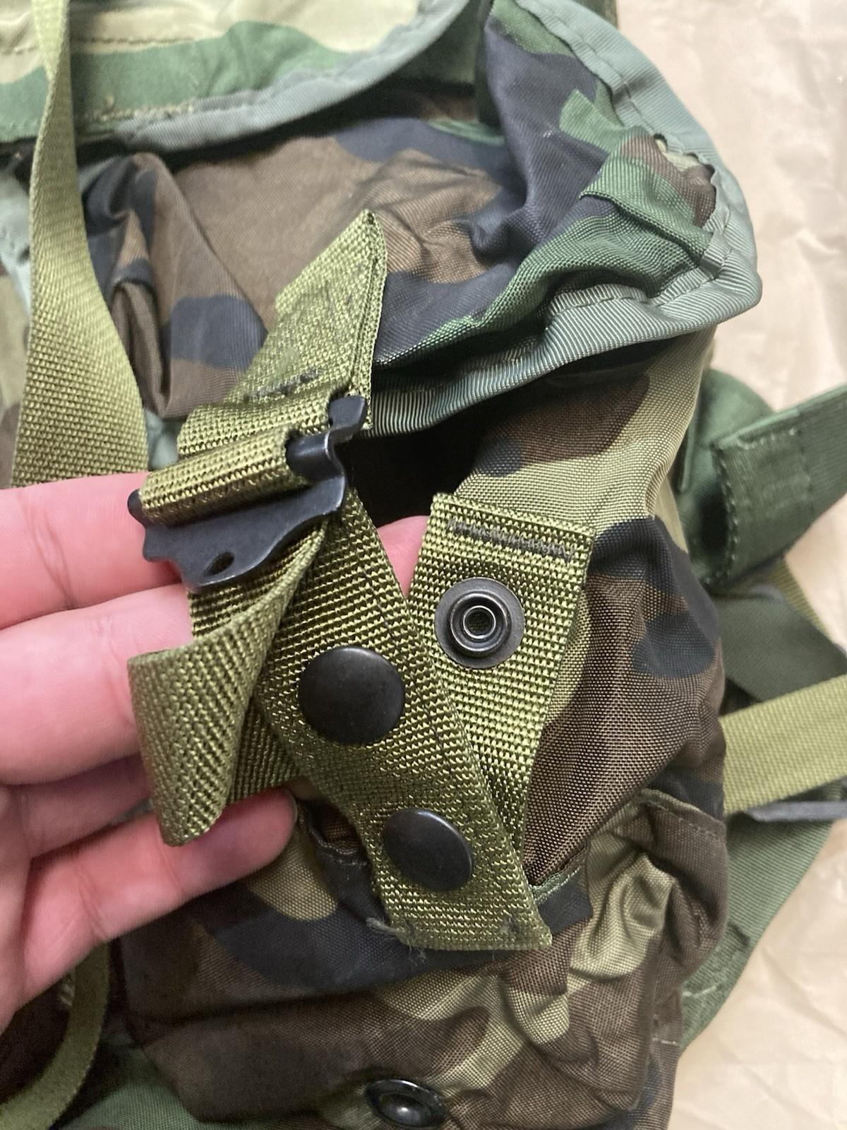 Woodland camo Alice Pack tactical backpack with radio carrying case and M81 style design from Centex Military Gear.