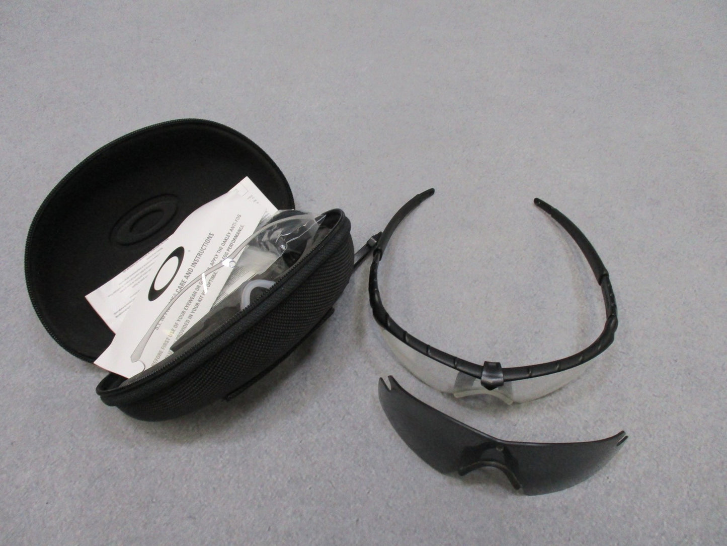 Military Oakley SI Frame 2.0 safety glasses with multi-lens kit and case, featuring Z87+ ANSI protection from Centex Military Gear.