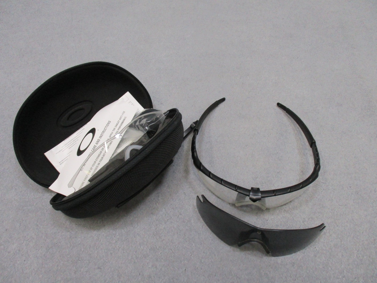 Military Oakley SI Frame 2.0 safety glasses with multi-lens kit and case, featuring Z87+ ANSI protection from Centex Military Gear.