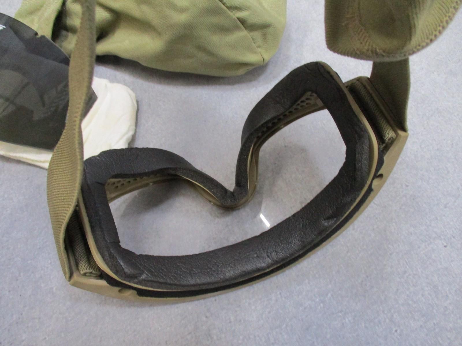 USGI military ESS APEL ballistic goggles with tinted lens and pouch, used but in good condition, by Centex Military Gear.