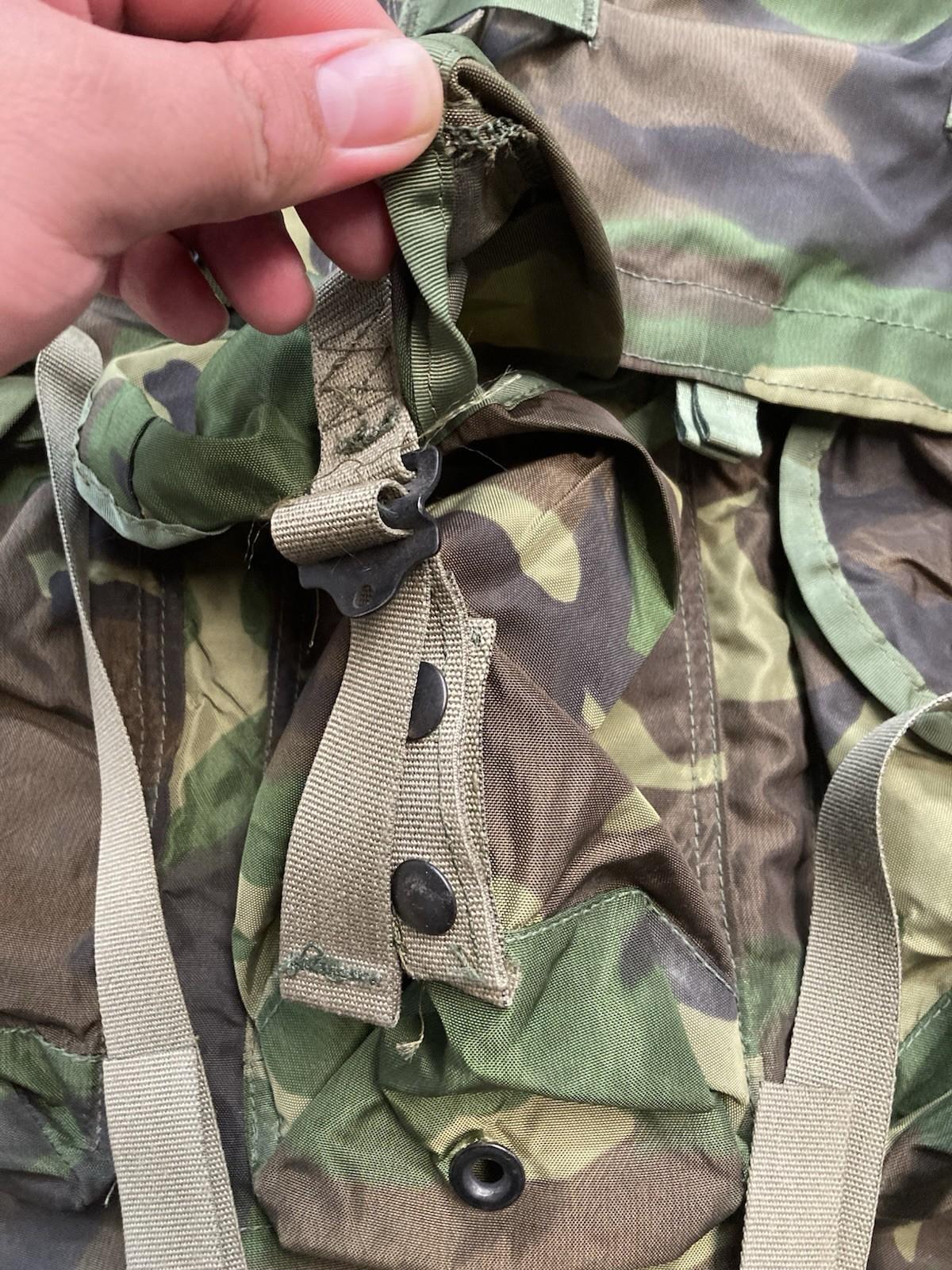 Centex Military Gear Alice Pack radio carrying case in M81 Woodland camouflage with straps and compartments for M81 assault pack.